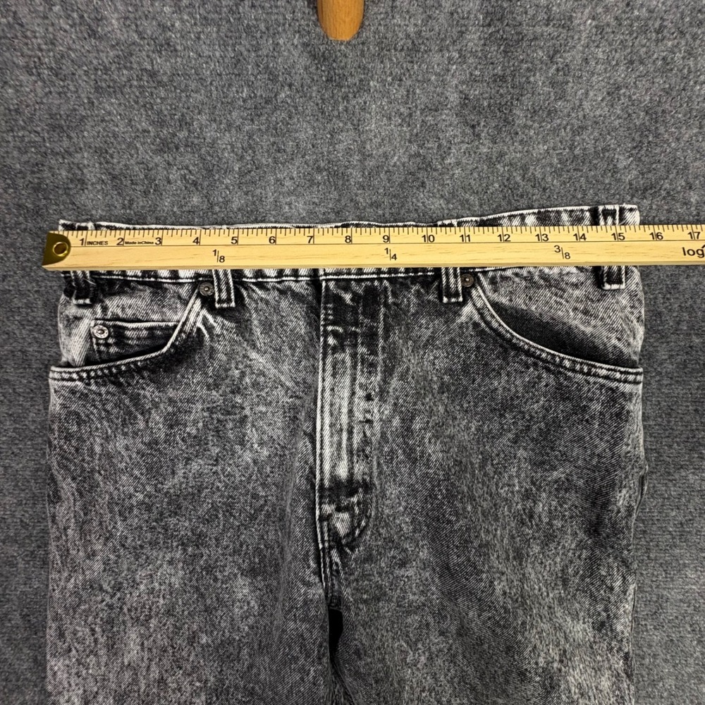 Levi's 550 Jeans Mens 34x32 Black Acid Wash Relaxed Tapered Made in USA Vintage - Picture 6 of 8